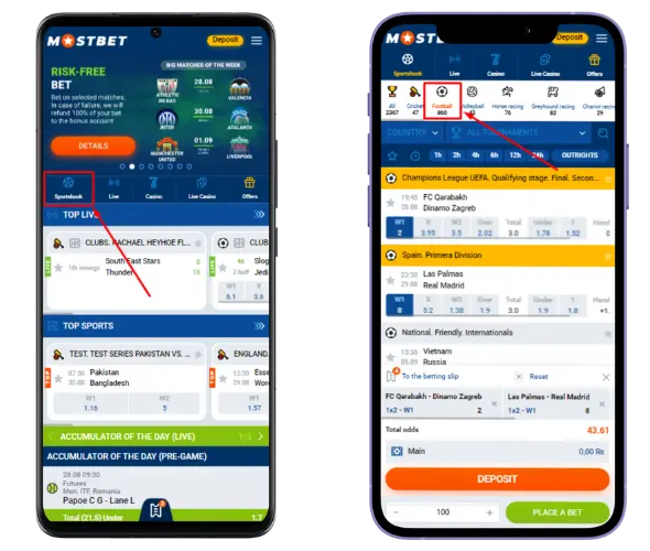 Guide to Placing Football Bets on Mostbet